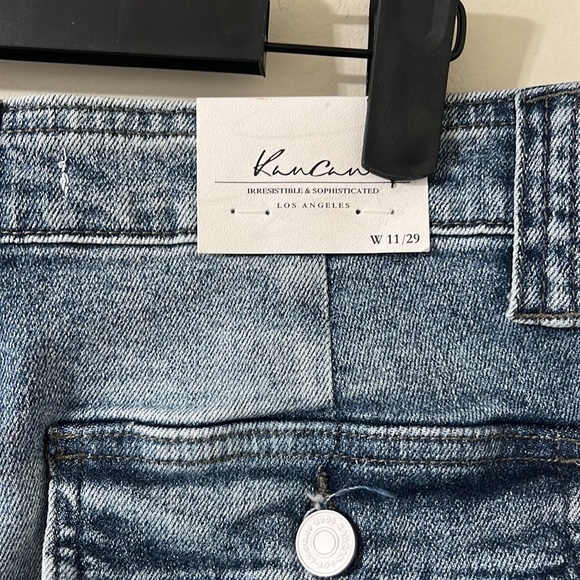 NWT Kancan Avery Straight Leg High Rise Cargo Jeans Dark Wash Size 29 - Picture 8 of 12